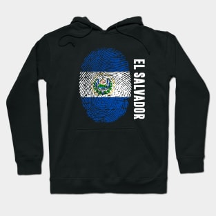 El Salvador Flag Fingerprint My Story DNA Salvadorian Hoodie